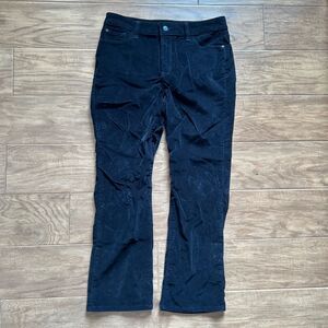 NYDJ Corduroy Pants Women's Size 14P Petite Black Straight Leg